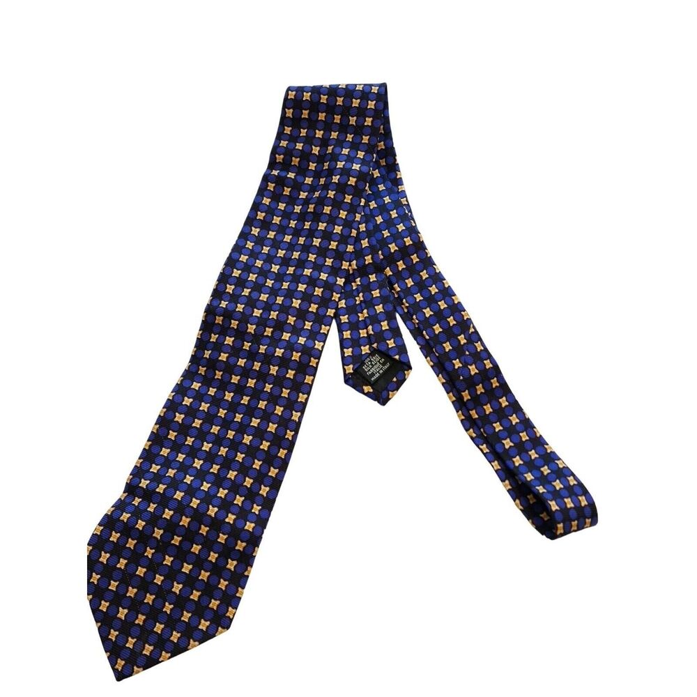 #6383 Hugo Boss Blue Silk Vintage Mens Necktie
